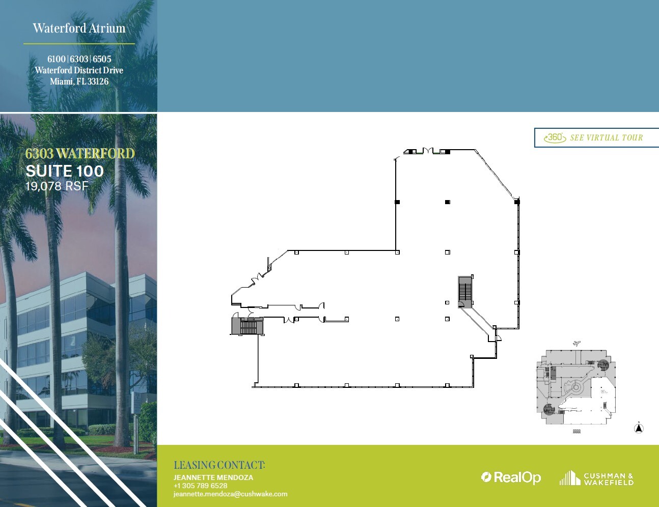 6303 Blue Lagoon Dr, Miami, FL for lease Floor Plan- Image 1 of 1