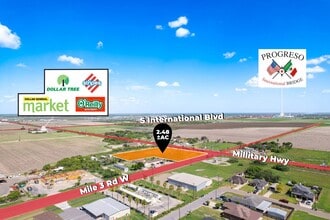 121 Military Hwy, Progreso, TX - AERIAL  map view - Image1