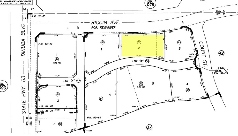 SEQ Riggin & Dinuba Blvd, Visalia, CA for lease - Plat Map - Image 2 of 2