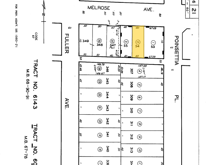 7308-7310 Melrose Ave, Los Angeles, CA à louer - Plan cadastral - Image 3 de 15