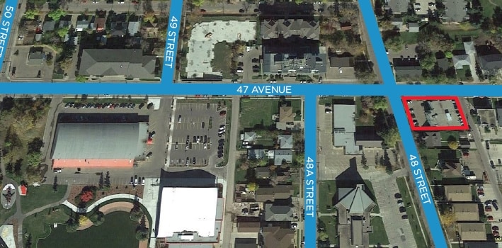 4721 47th Ave, Leduc, AB for sale Aerial- Image 1 of 1