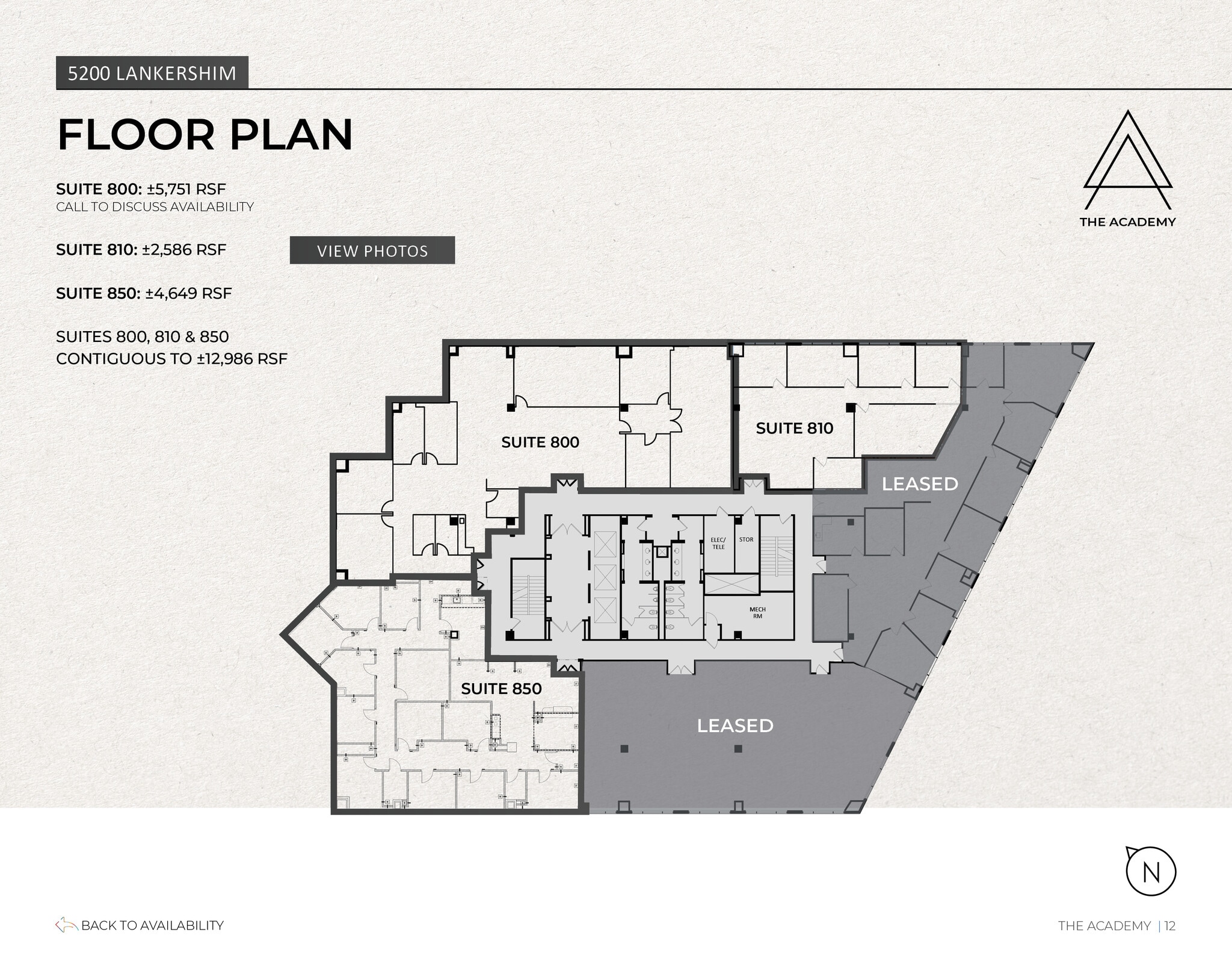 5200 Lankershim Blvd, North Hollywood, CA à louer Plan d’étage- Image 1 de 1