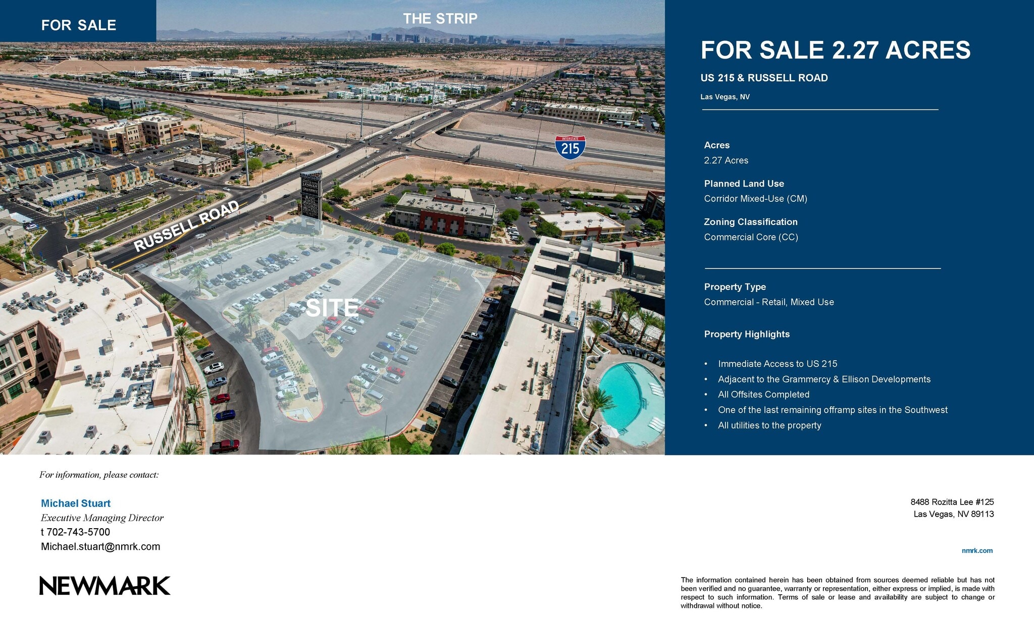 RUSSELL ROAD Rd, Las Vegas, NV for sale Aerial- Image 1 of 2