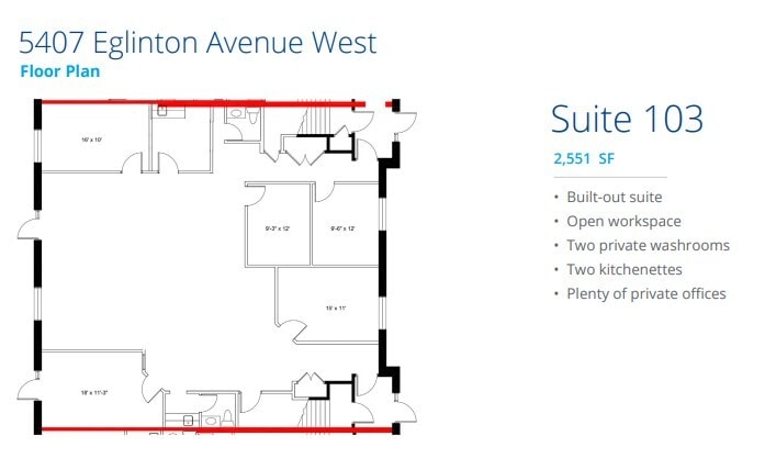 5397 Eglinton Ave W, Toronto, ON for lease Floor Plan- Image 1 of 1