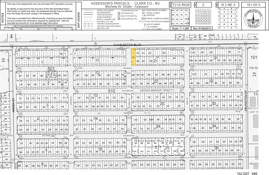 4805 E Charleston Blvd, Las Vegas, NV à vendre - Plan cadastral - Image 1 de 1