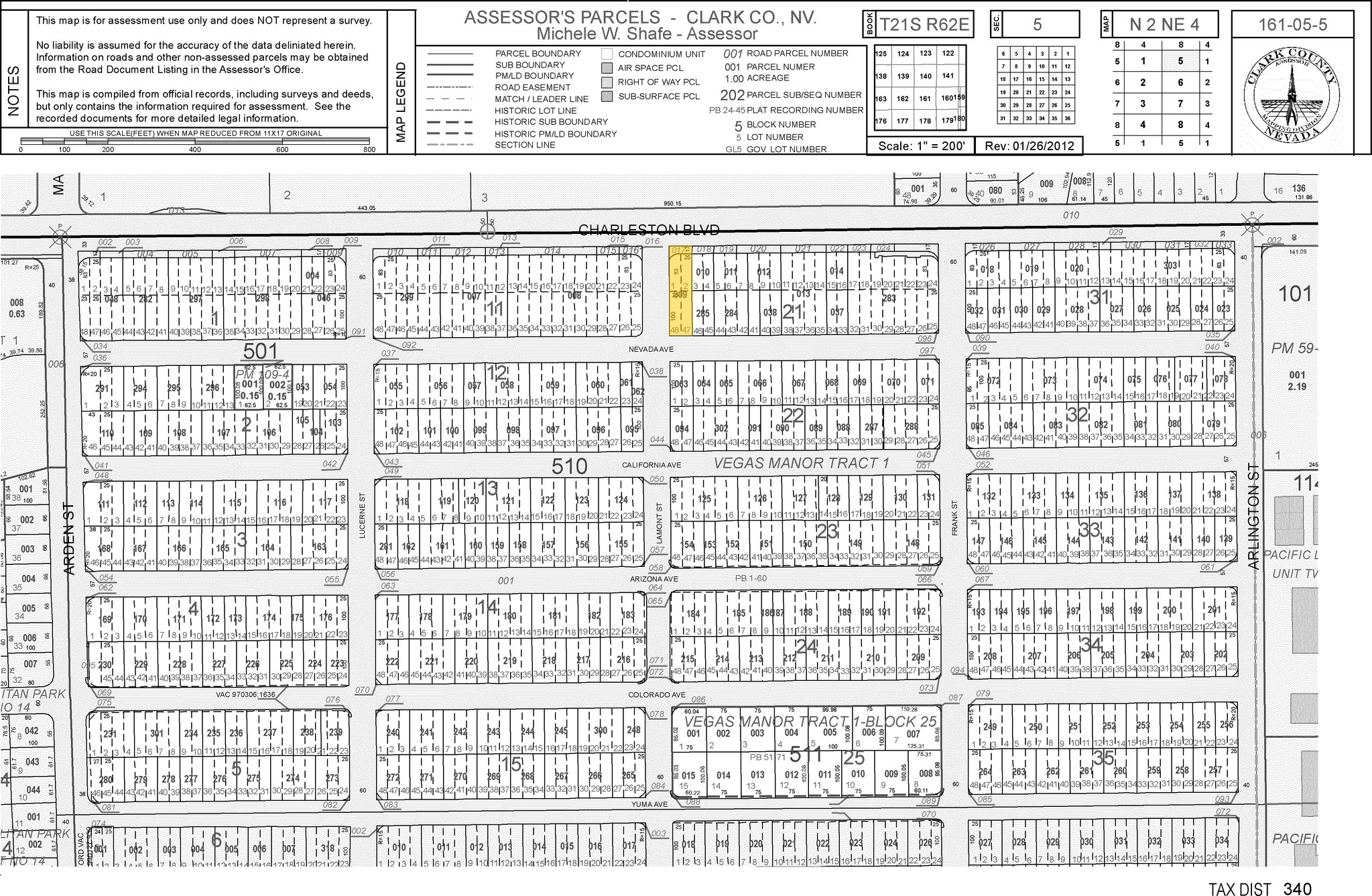 4805 E Charleston Blvd, Las Vegas, NV à vendre Plan cadastral- Image 1 de 1