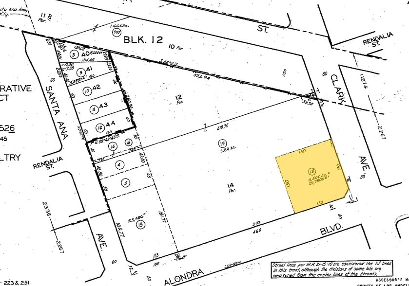 9345-9361 Alondra Blvd, Bellflower, CA for sale - Plat Map - Image 2 of 4
