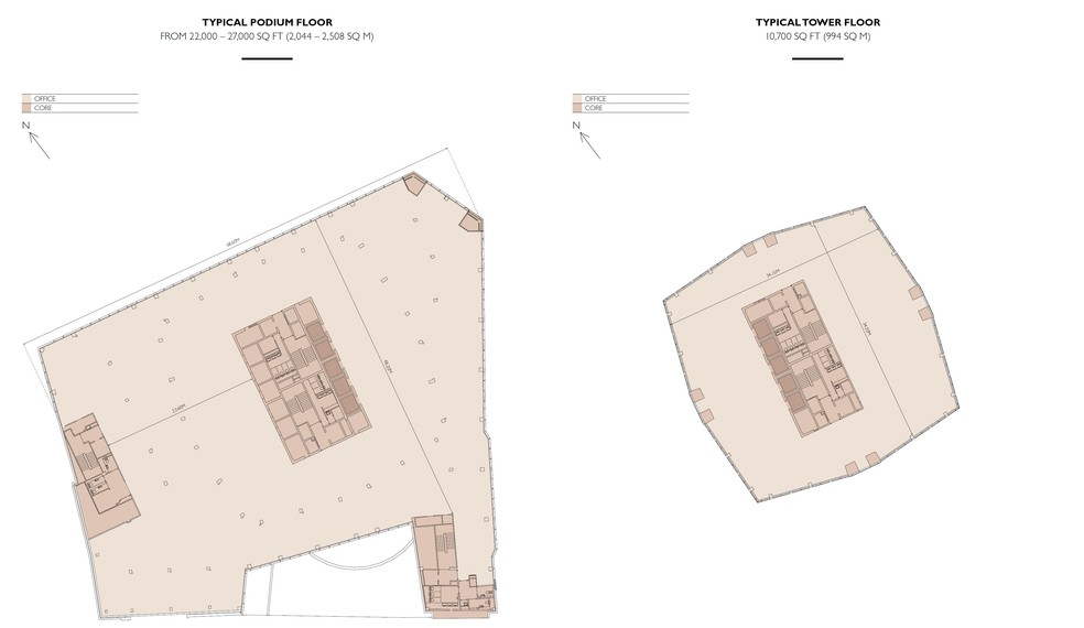 99 Bishopsgate, London for sale - Typical Floor Plan - Image 1 of 1