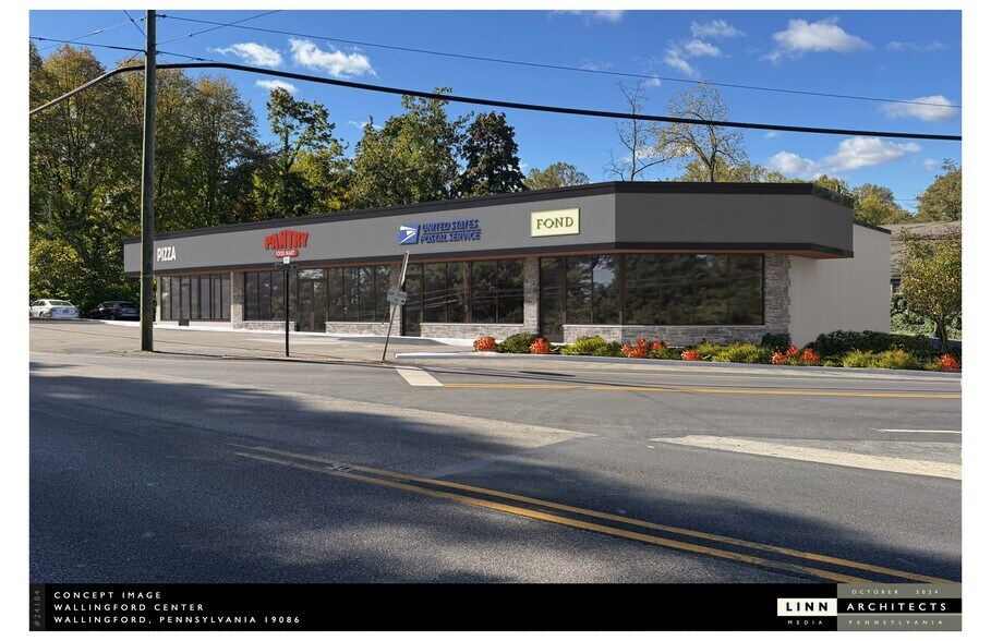 17-21 N Providence Rd, Wallingford, PA à louer - Photo du bâtiment - Image 2 de 2