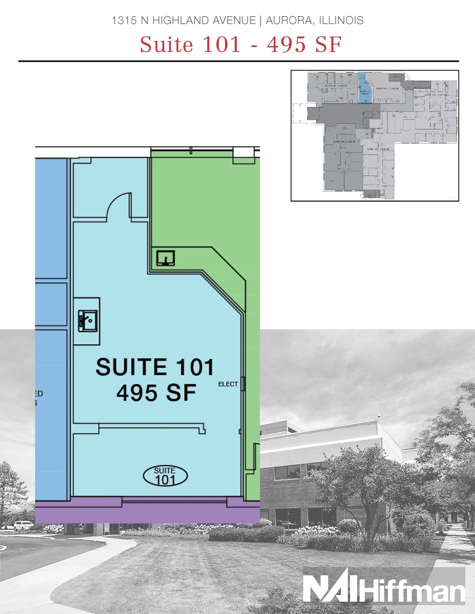 1315 N Highland Ave, Aurora, IL à louer Plan d’étage- Image 1 de 1