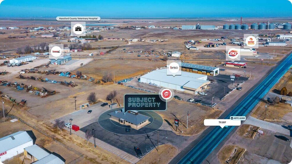 820 S Highway 207, Spearman, TX à vendre - Aérien - Image 2 de 3