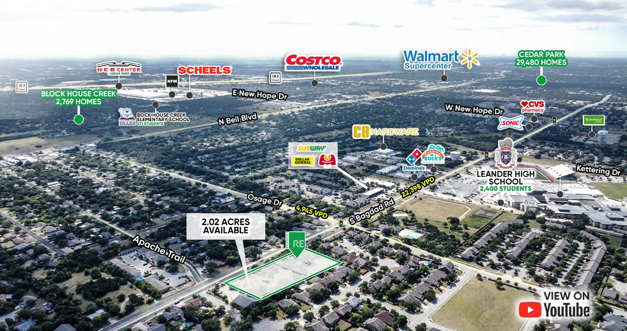 2505 & 2509 Bagdad Rd, Leander, TX à vendre Photo du bâtiment- Image 1 de 8