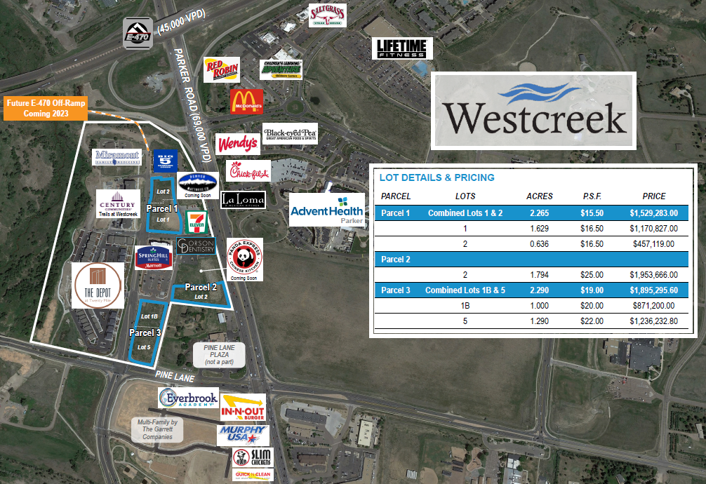 Westcreek - Parcel 1: Lots 1 & 2 portefeuille de 2 propriétés à vendre sur LoopNet.ca Photo du bâtiment- Image 1 de 3