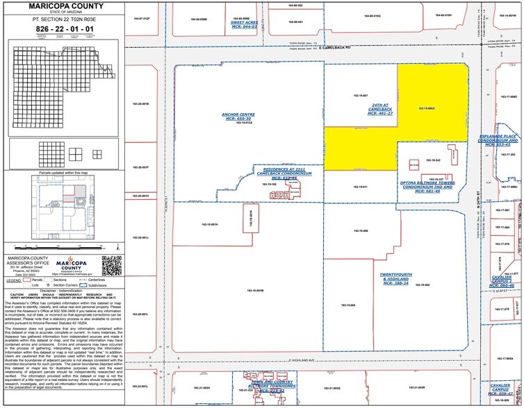 2375 E Camelback Rd, Phoenix, AZ for lease - Plat Map - Image 2 of 13