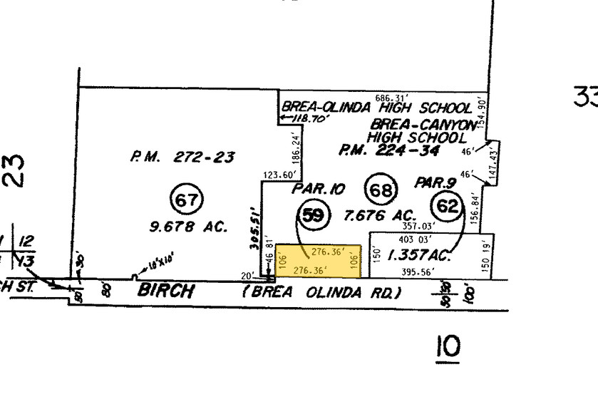 935 E Birch St, Brea, CA à louer - Plan cadastral - Image 2 de 2