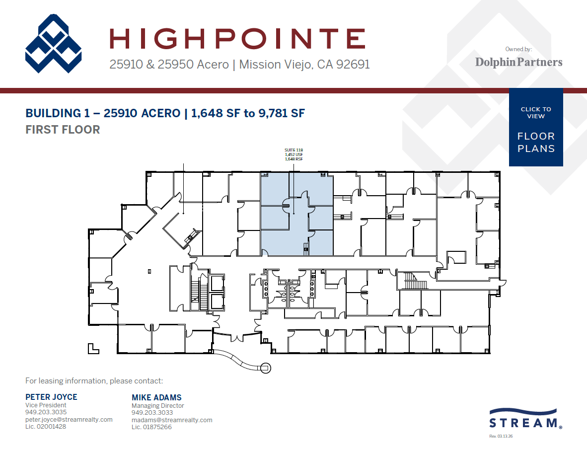 25950 Acero, Mission Viejo, CA à louer Plan d’étage- Image 1 de 1