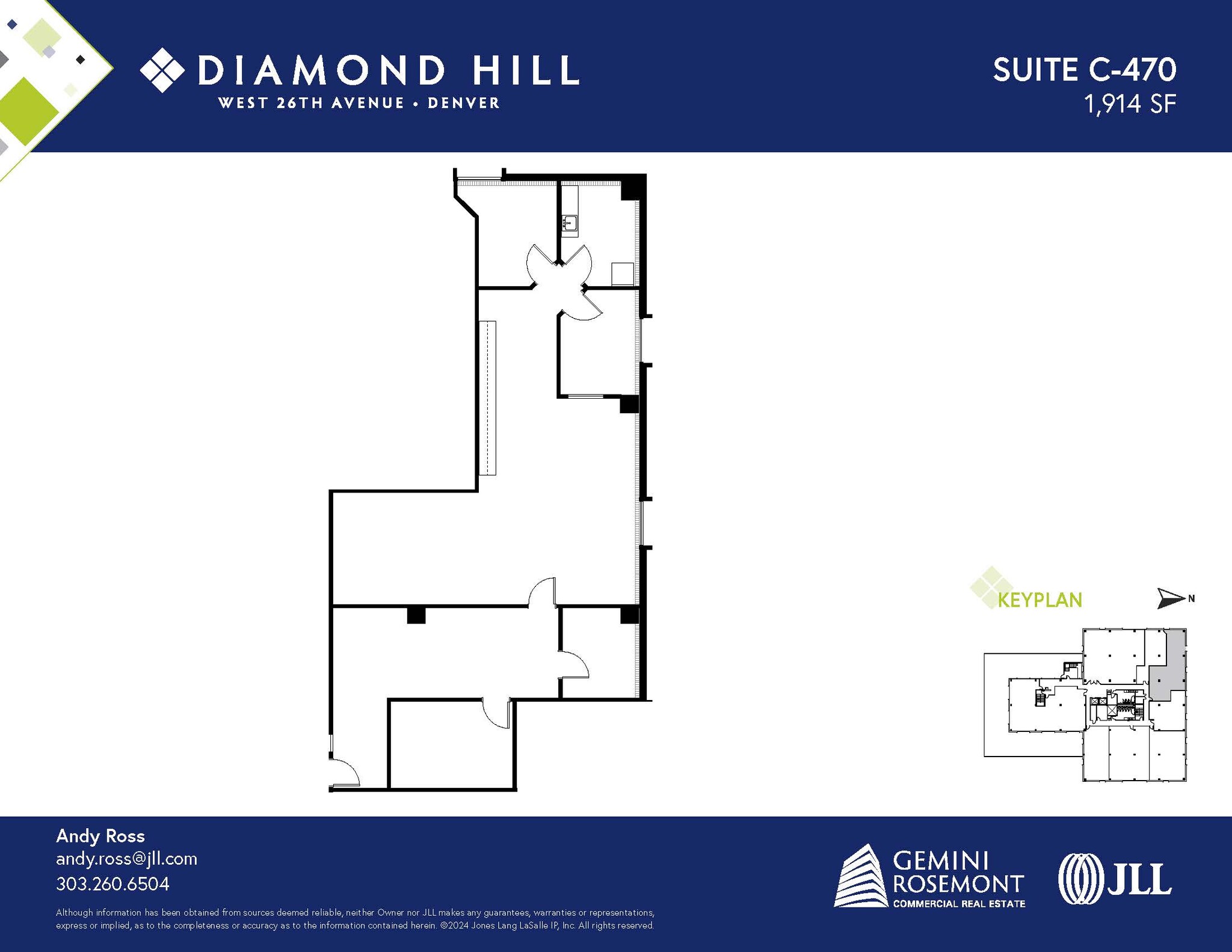 2490 W 26th Ave, Denver, CO à louer Plan d’étage- Image 1 de 2