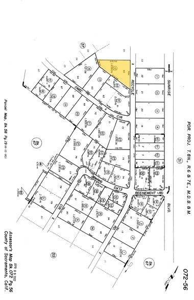 3644 Recycle Rd, Rancho Cordova, CA for sale - Plat Map - Image 3 of 3