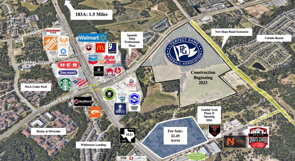 East Whitestone (1431), Cedar Park, TX à vendre - Aérien - Image 1 de 12