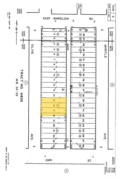 3342-3346 Olive Ave, Signal Hill, CA à louer - Plan cadastral - Image 3 de 4