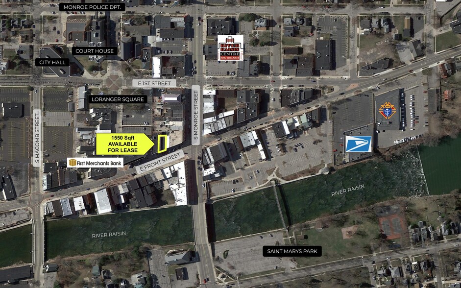 8 E Front St, Monroe, MI à louer - Photo du bâtiment - Image 2 de 11