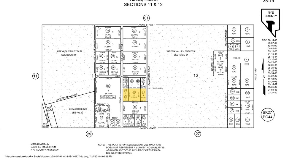 300 N Panorama Rd, Pahrump, NV à vendre - Plan cadastral - Image 1 de 1