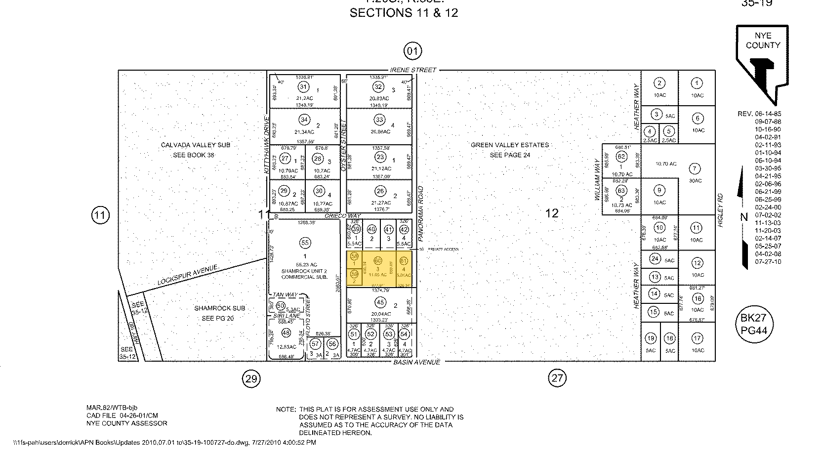 300 N Panorama Rd, Pahrump, NV à vendre Plan cadastral- Image 1 de 1