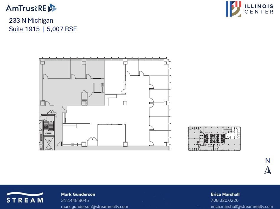 233 N Michigan Ave, Chicago, IL à louer Plan d  tage- Image 1 de 1