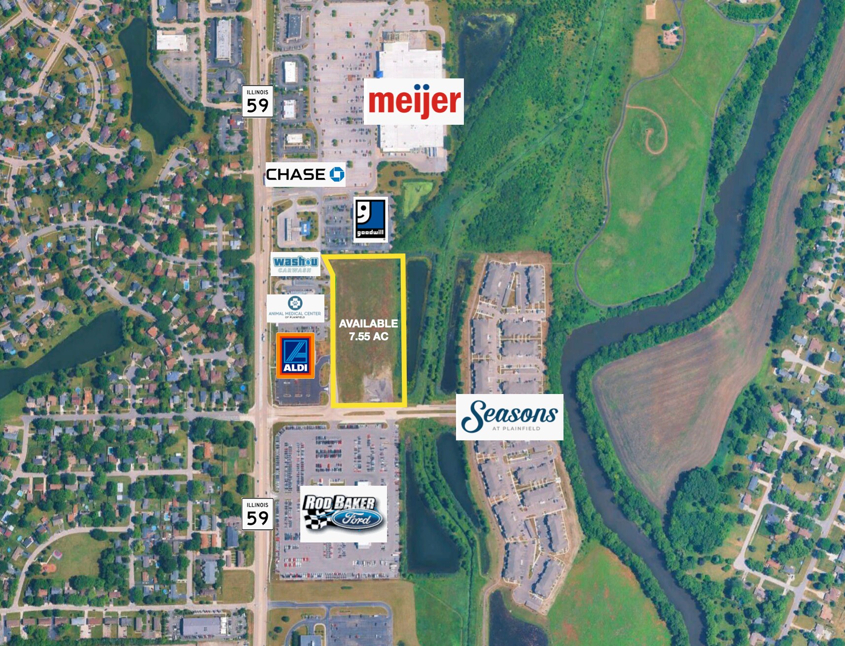 SEC RT 59 & Joseph St, Plainfield, IL à vendre Aérien- Image 1 de 5