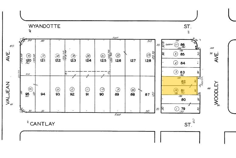 7243 Woodley Ave, Van Nuys, CA à vendre - Plan cadastral - Image 2 de 6