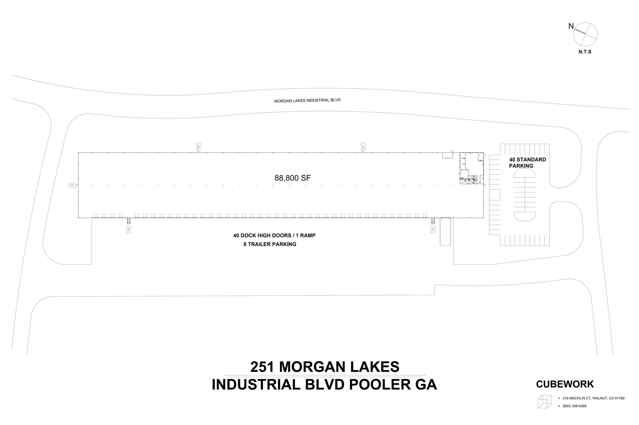 251 Morgan Lakes Industrial Blvd, Pooler, GA à louer Plan de site- Image 1 de 38