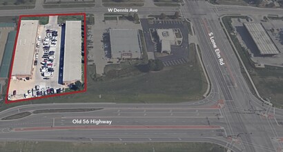 1125-1147 W Dennis Ave, Olathe, KS - AERIAL  map view