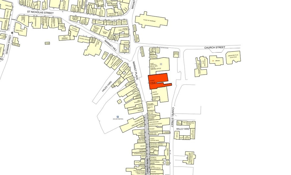 8 Market Pl, Diss à louer - Goad Map - Image 3 de 3