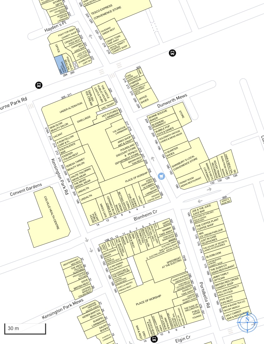 284 Westbourne Park Rd, London for lease Goad Map- Image 1 of 1