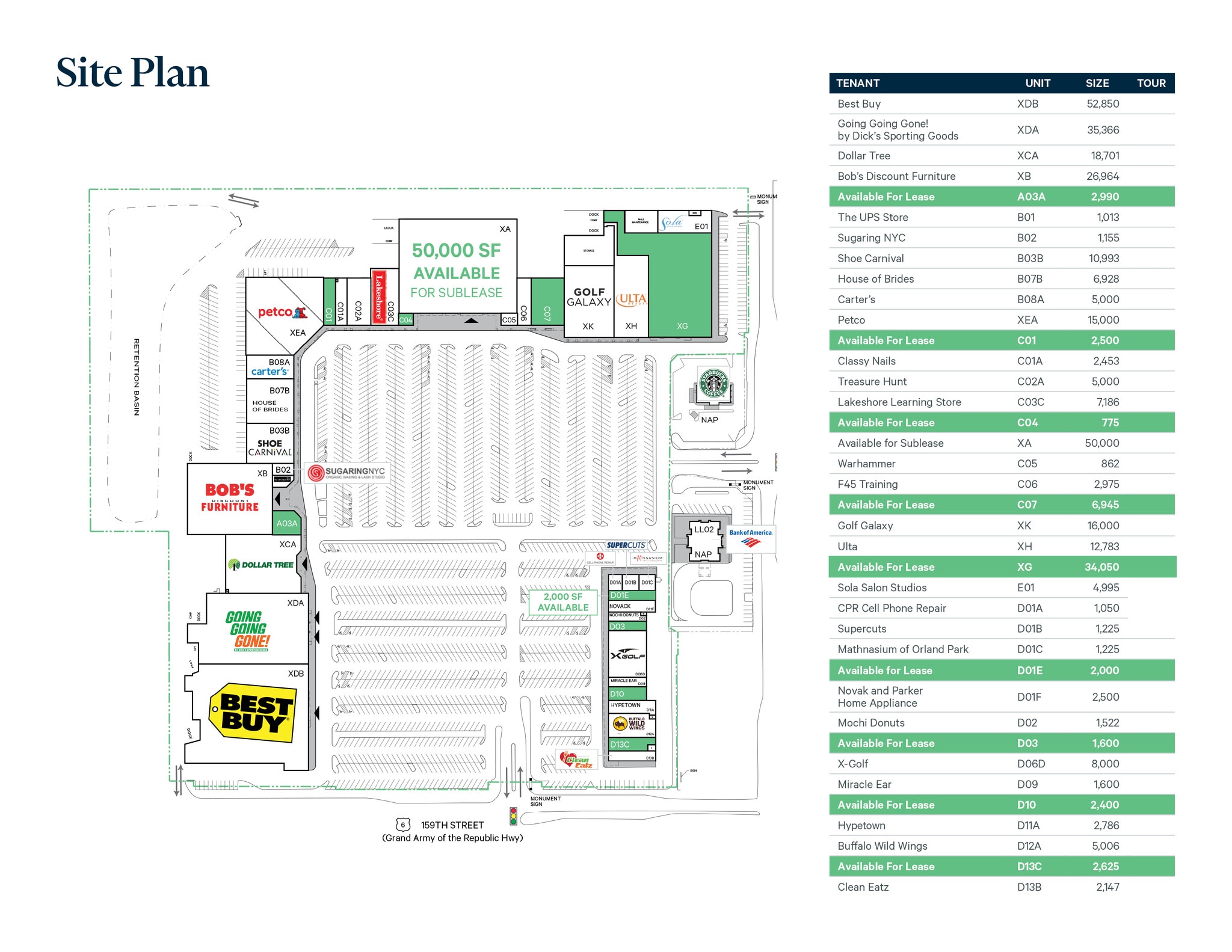 15752-15892 La Grange Rd, Orland Park, IL for lease Site Plan- Image 1 of 1