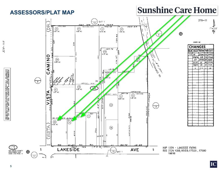 11812 Lakeside Ave, Lakeside, CA for sale - Plat Map - Image 1 of 1