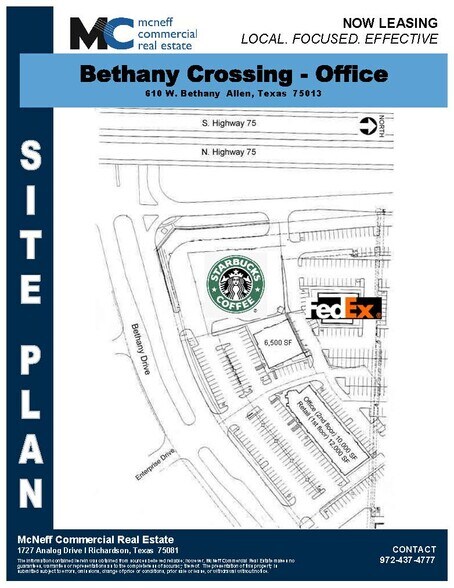 604 W Bethany Dr, Allen, TX à louer - Plan de site - Image 3 de 3