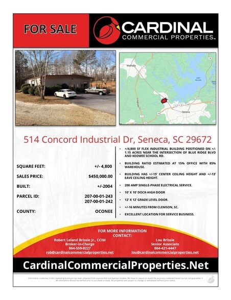 514 Concord Industrial Dr, Seneca, SC for sale - Building Photo - Image 2 of 13