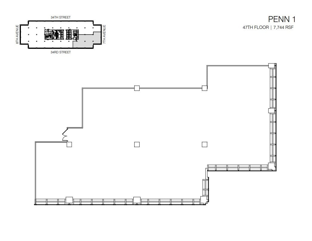 PENN 1, New York, NY for lease Floor Plan- Image 1 of 2