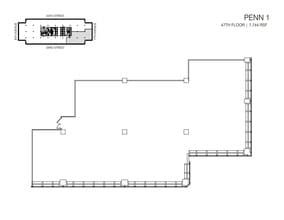 PENN 1, New York, NY for lease Floor Plan- Image 1 of 2
