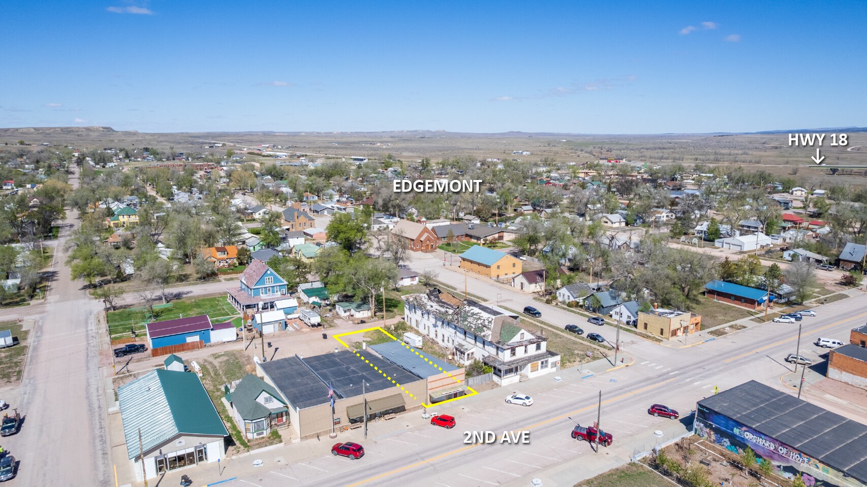 410 2nd Ave, Edgemont, SD à vendre Aérien- Image 1 de 15