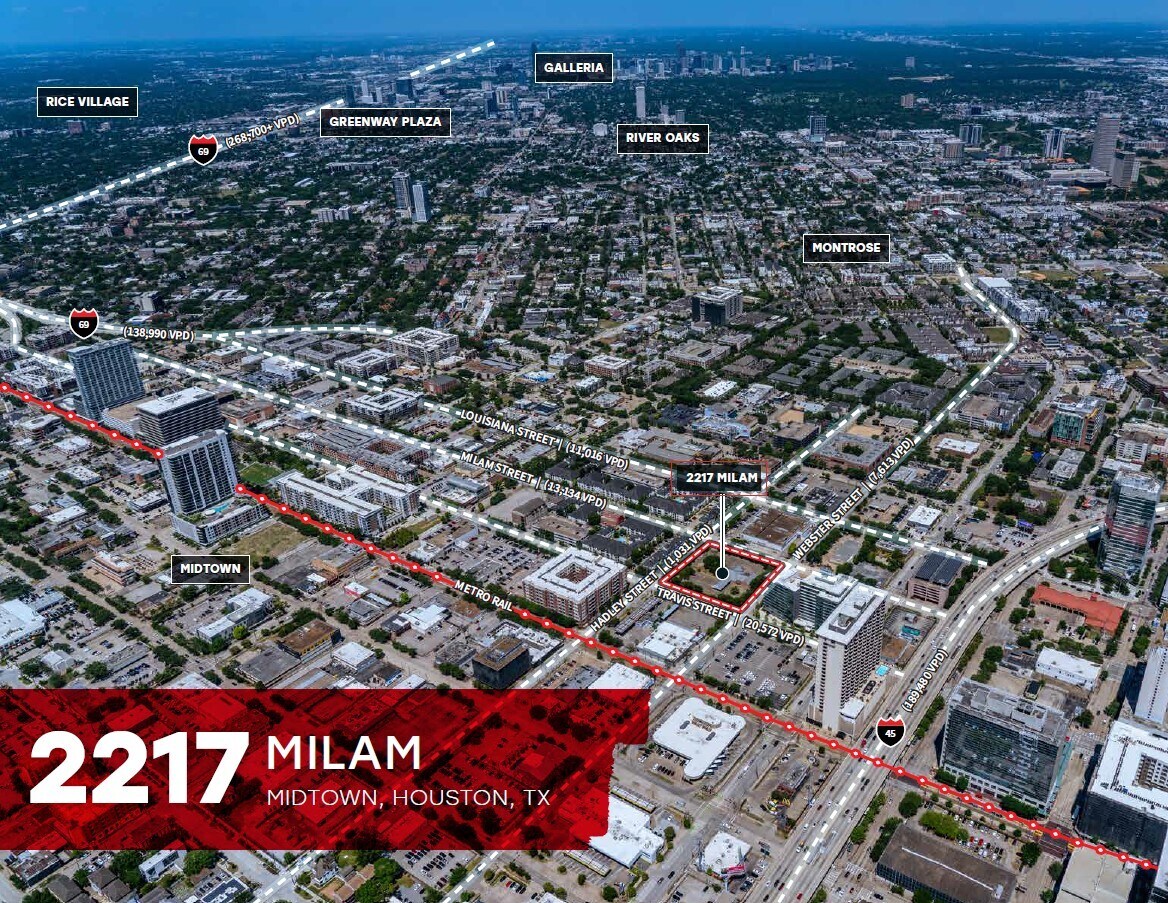 2217 Milam St, Houston, TX à vendre Aérien- Image 1 de 7