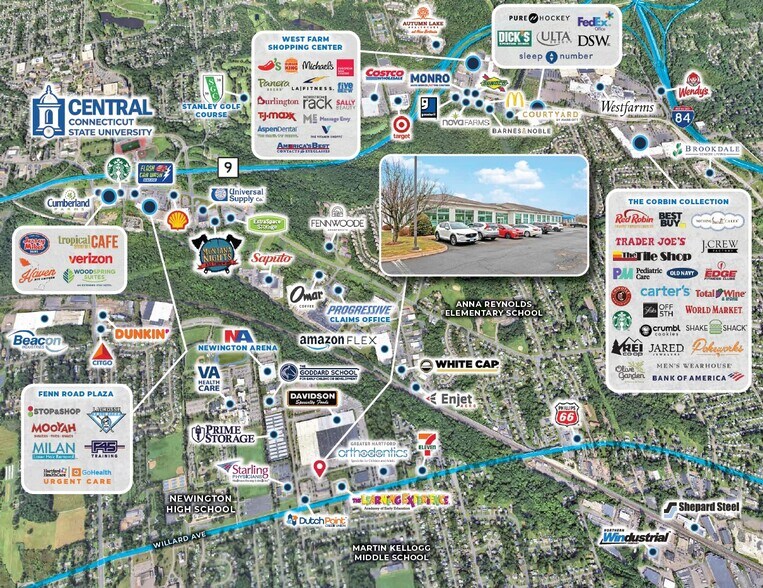 445-445A Willard Ave, Newington, CT à louer - Aérien - Image 2 de 18