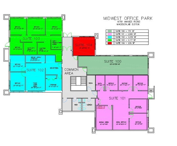 4781 Hayes Rd, Madison, WI à vendre - Plan d’étage - Image 2 de 3