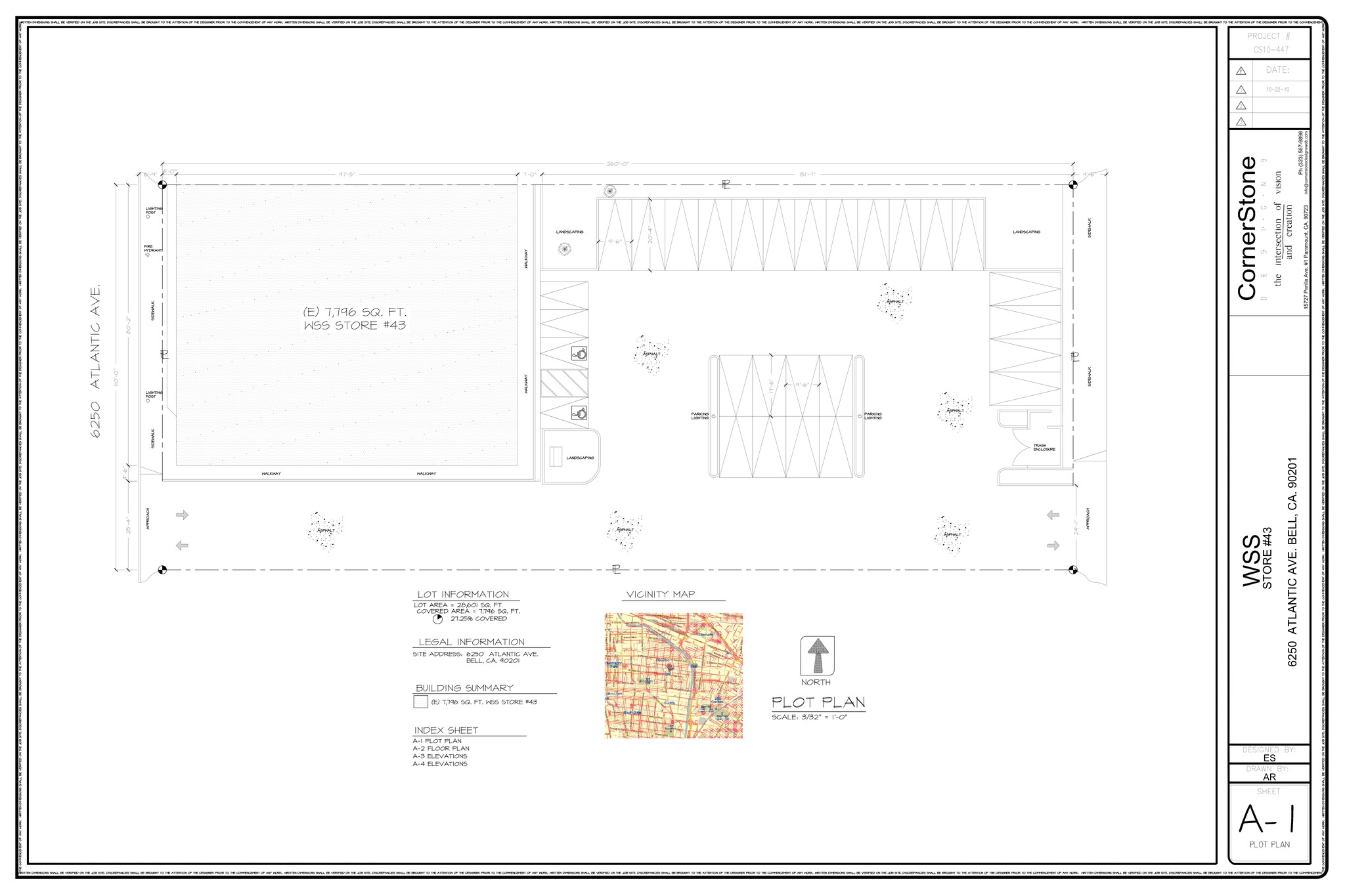 6250 Atlantic Ave, Bell, CA à louer Plan de site- Image 1 de 2