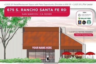 Plus de détails pour 675 S Rancho Santa Fe Rd, San Marcos, CA - Commerce de détail à louer