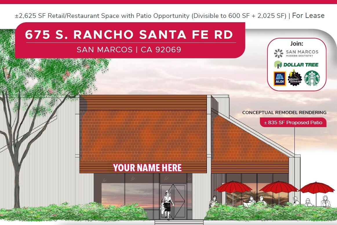 675 S Rancho Santa Fe Rd, San Marcos, CA à louer Photo du bâtiment- Image 1 de 6