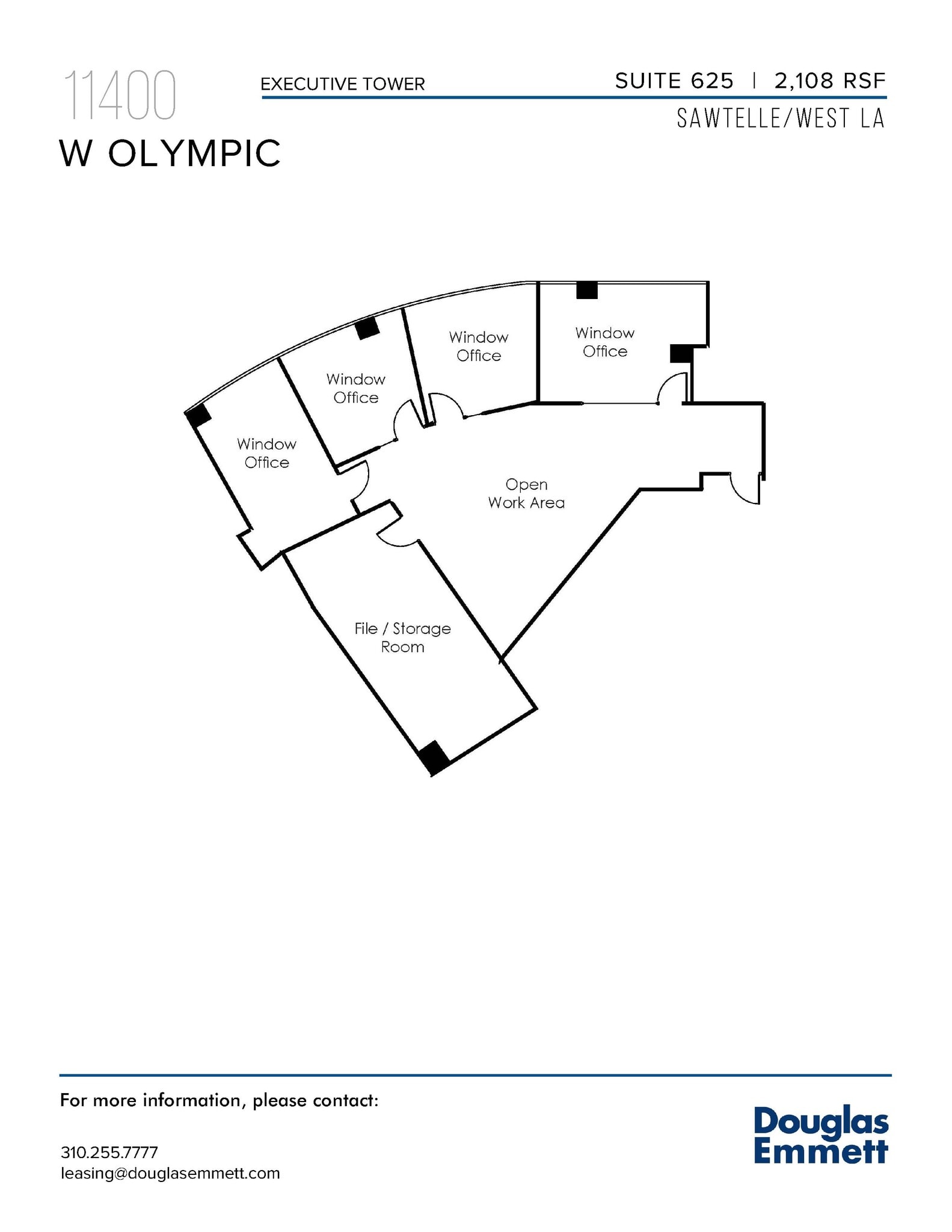 11400 W Olympic Blvd, Los Angeles, CA à louer Plan d’étage- Image 1 de 1