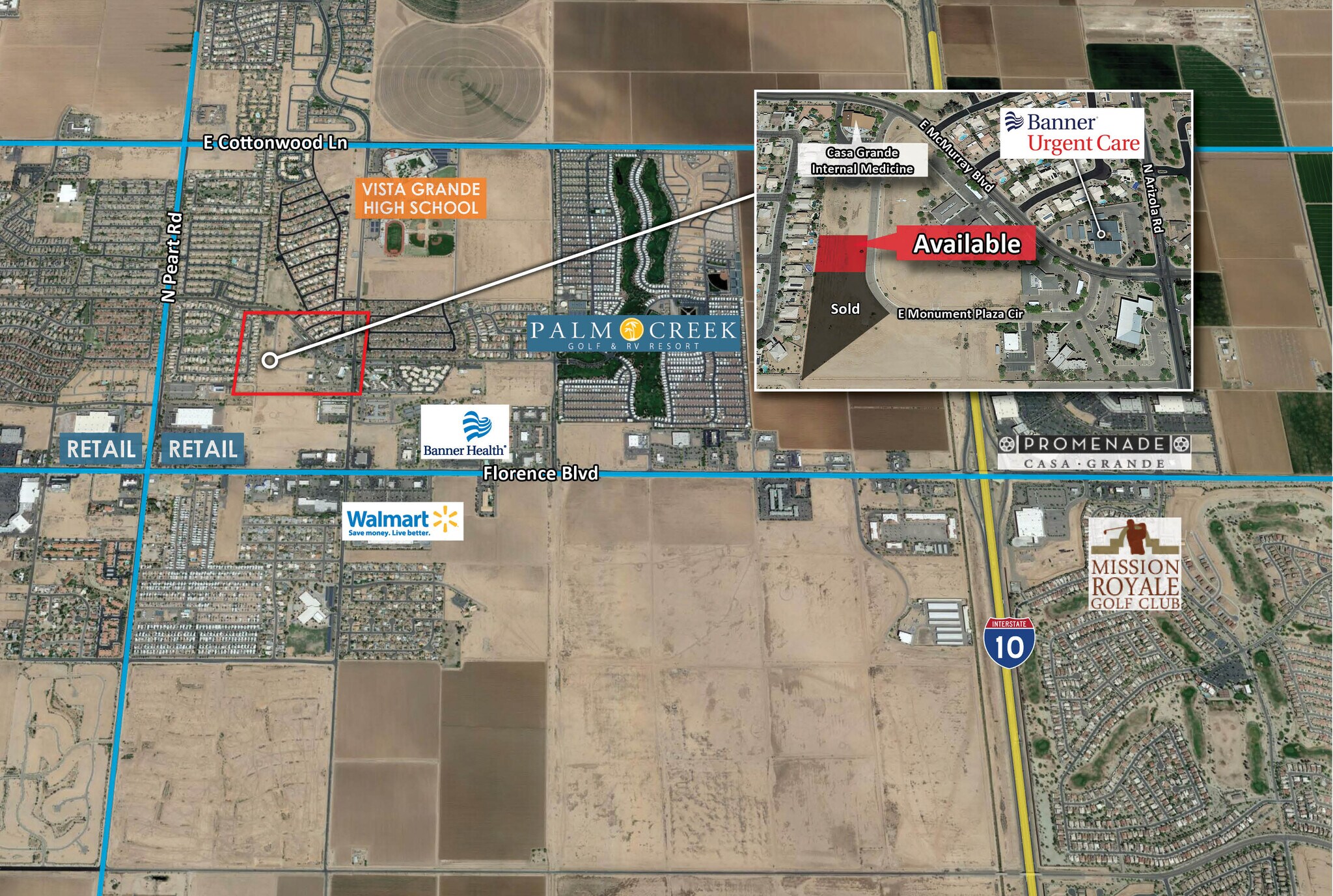 SW McMurray Blvd & Monument Plaza Cir, Casa Grande, AZ for sale Primary Photo- Image 1 of 4