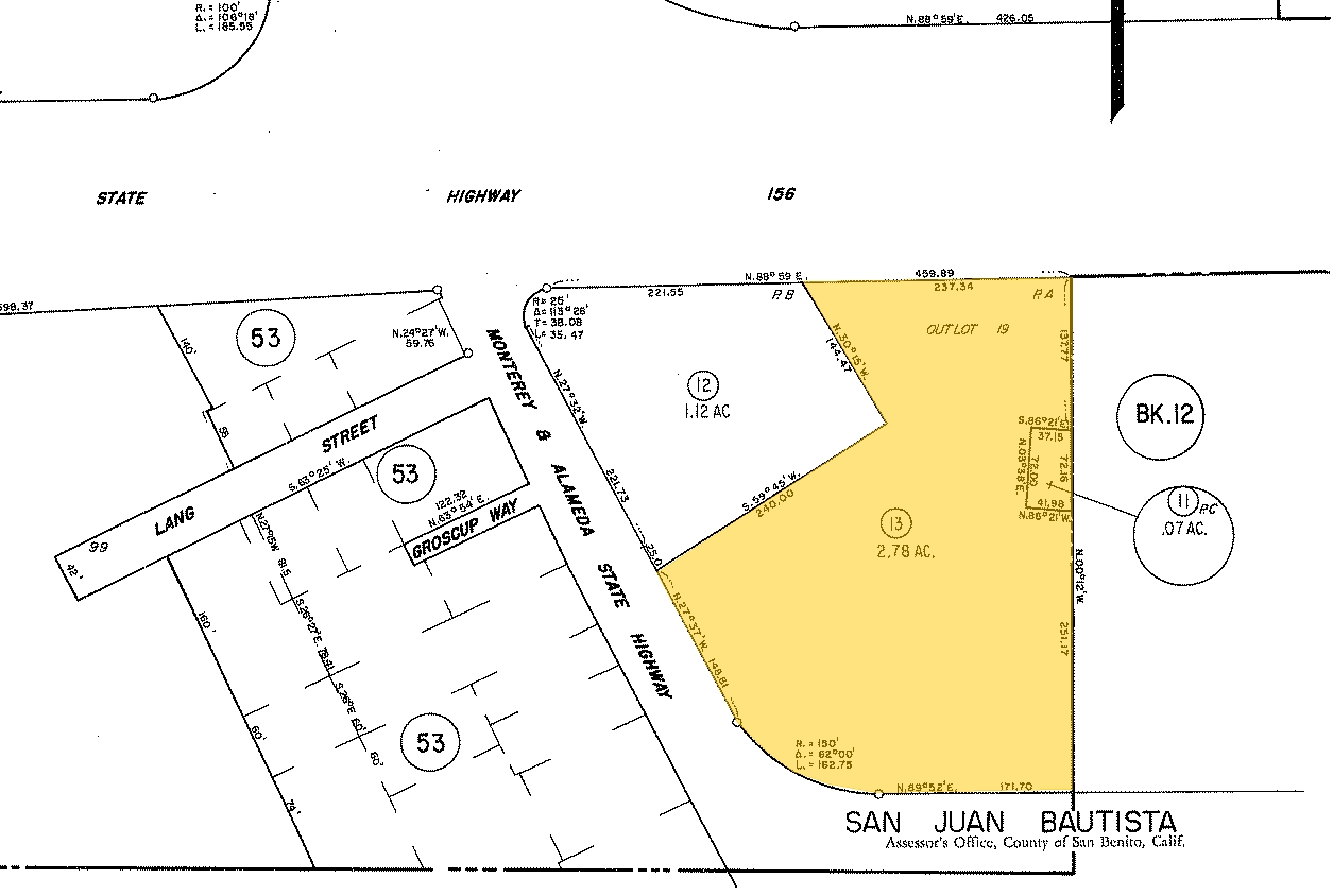 410 The Alameda, San Juan Bautista, CA à vendre Plan cadastral- Image 1 de 1